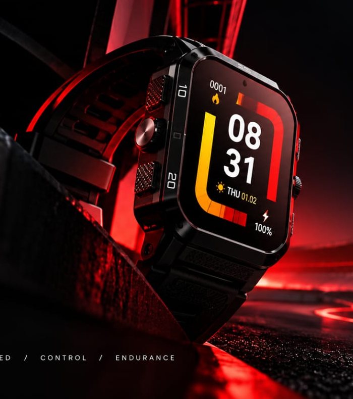 RX Armor Pro beside a race track lit red