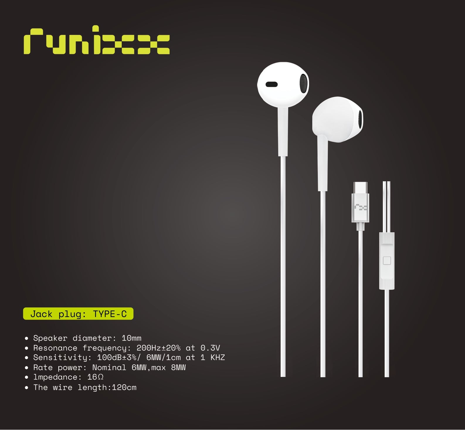 RUNIXX TYPE C EARPHONE