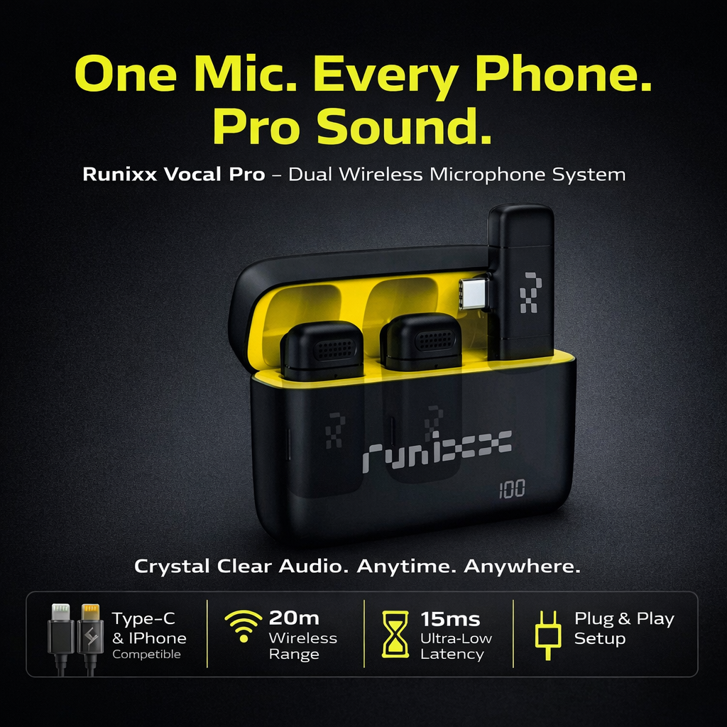Runixx Vocal Pro Wireless Clip Mic