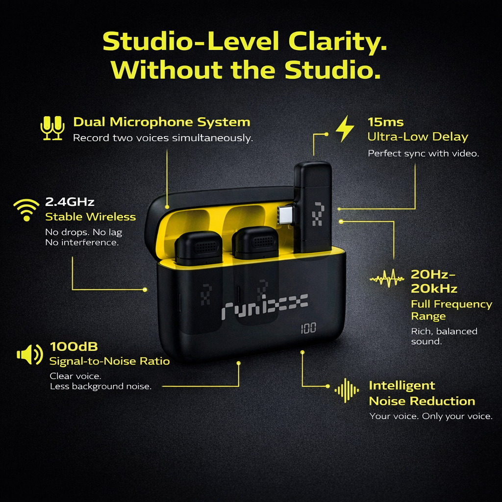 Runixx Vocal Pro Wireless Clip Mic