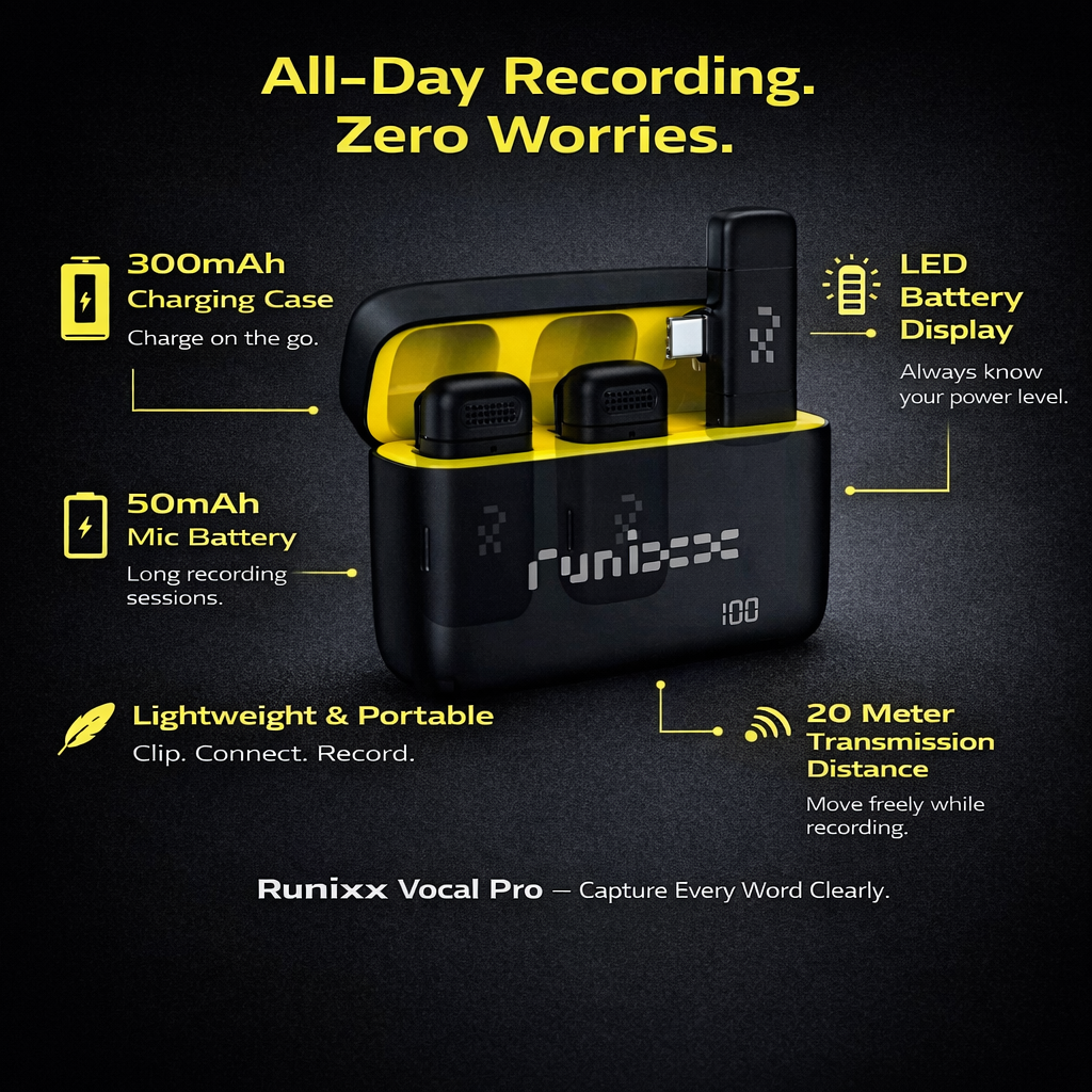 Runixx Vocal Pro Wireless Clip Mic