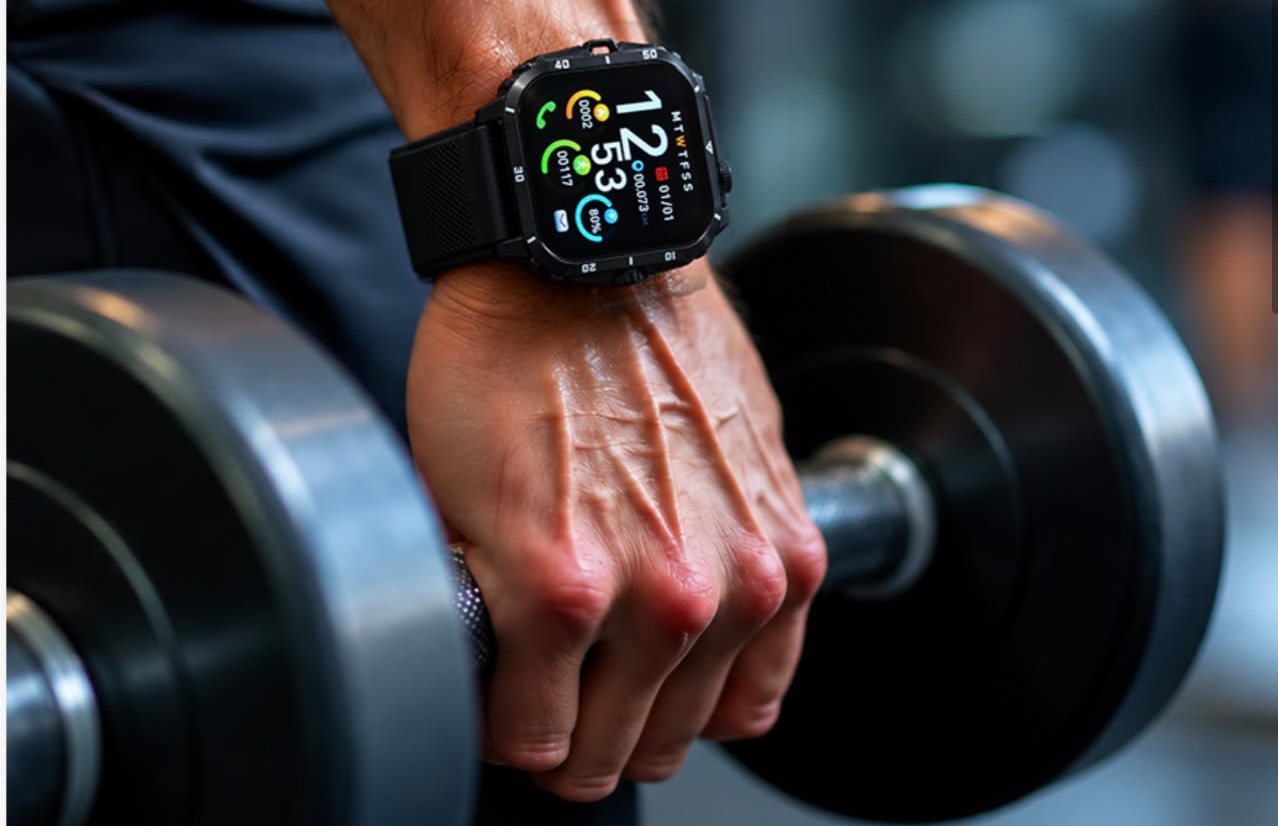 RX Armor Pro worn while lifting a dumbbell